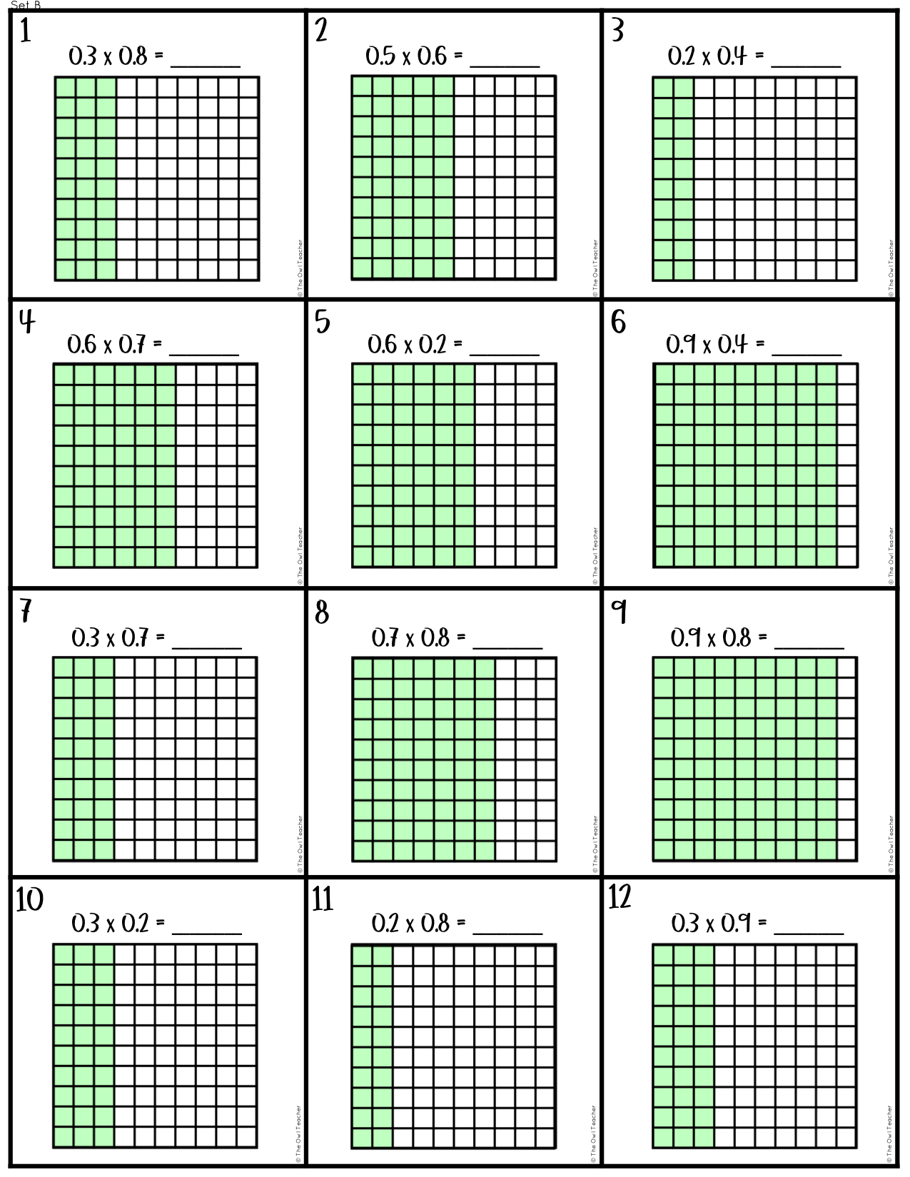 Multiplying Decimals Differentiated Practice Craftivity And Center