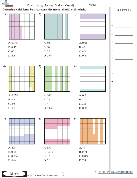 Decimal Worksheets | Free - Distance Learning, worksheets and more ...