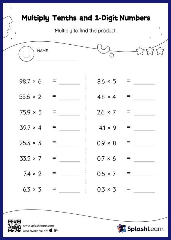 Multiply Decimals Worksheets for Kids Online - SplashLearn