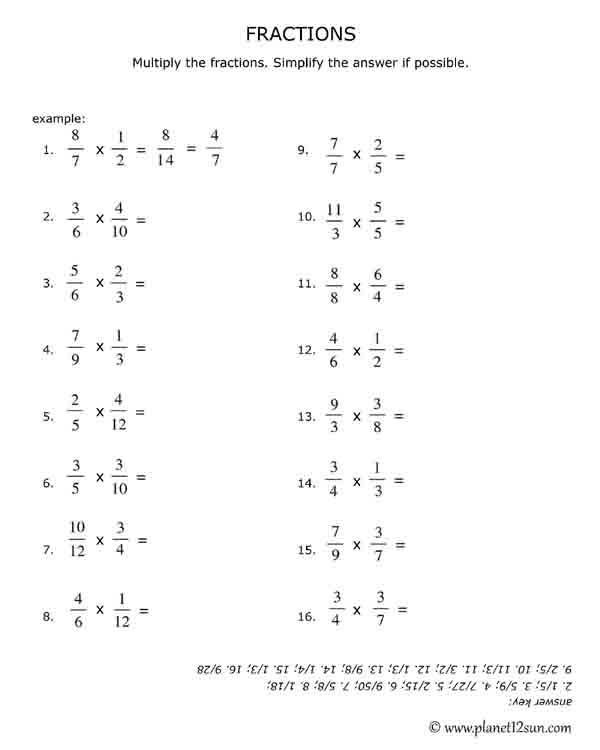 multiplying dividing fractions worksheet