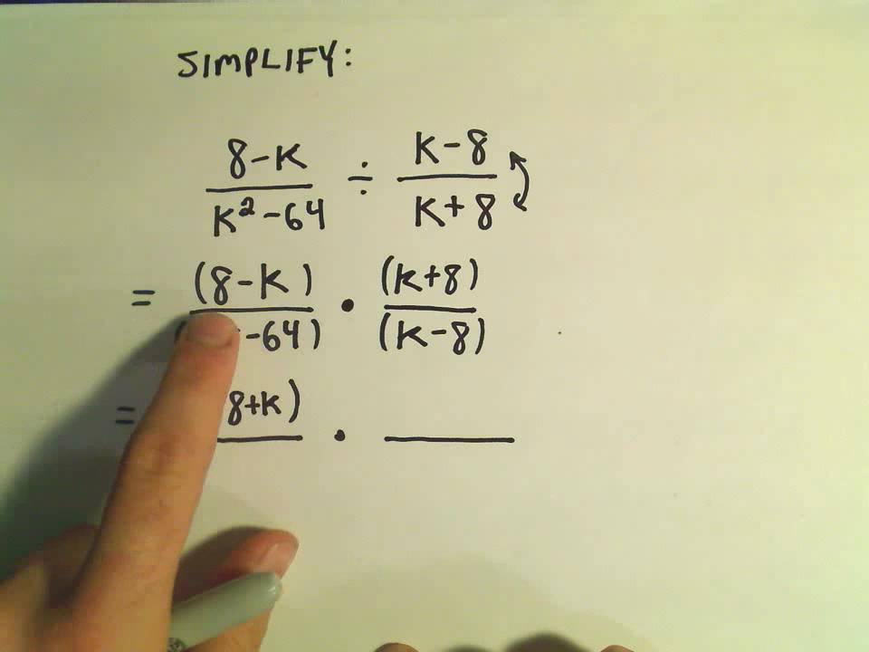 Rational Expressions: Multiplying and Dividing. Ex 1