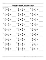 Fraction worksheets for children from kindergarten to 7th grades ...