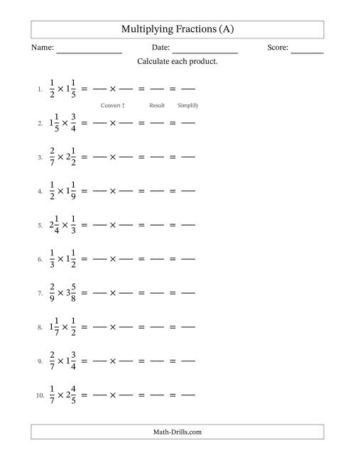 Multiplying Proper and Mixed Fractions with All Simplification ...