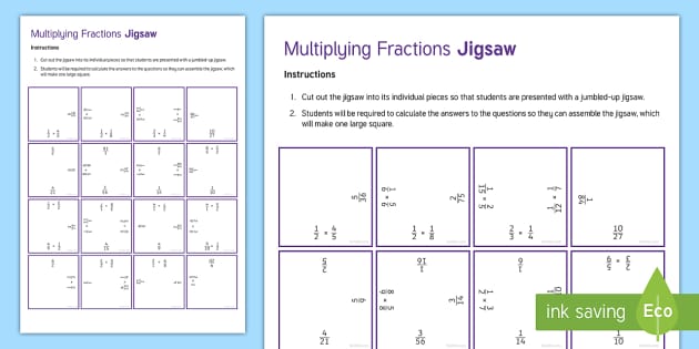 multiplying fractions puzzle worksheet