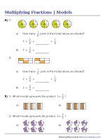 Visual Fraction Models Worksheets