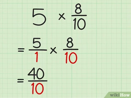 multiplying fractions whole number step chart