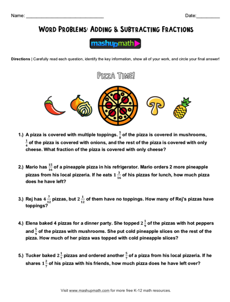 multiplying fractions word problems worksheet 5th grade