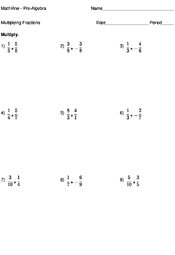 Multiplying Fractions - MathVine.com