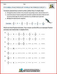 Multiplying Fractions Worksheet