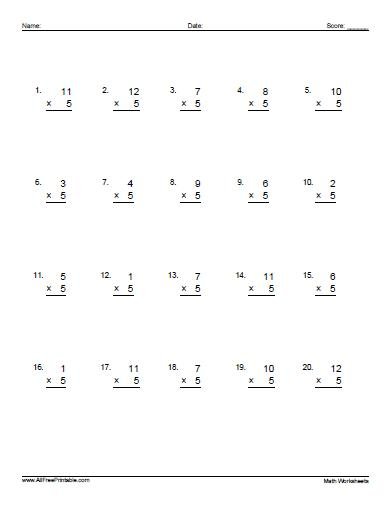 Multiplication Worksheets - Free Printable
