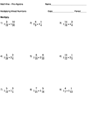 Multiplying Mixed Fractions - MathVine.com