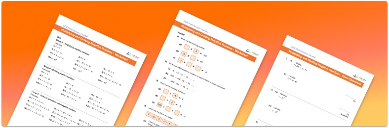 Multiplying Negative Numbers Worksheet - GCSE Maths [FREE] - Third ...