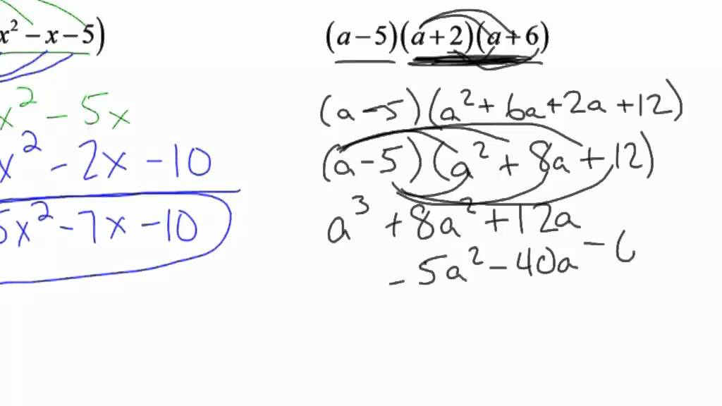 Algebra 2 - Adding, Subtracting, &  Multiplying Polynomials