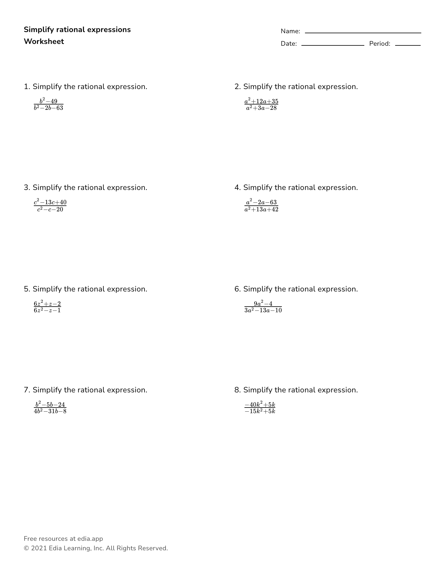 Edia | Free math homework in minutes