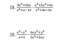 Multiplying Rational Expressions Worksheet (pdf) with Answer Key ...
