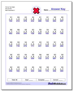 Multiplication Worksheets: Multiple Digit