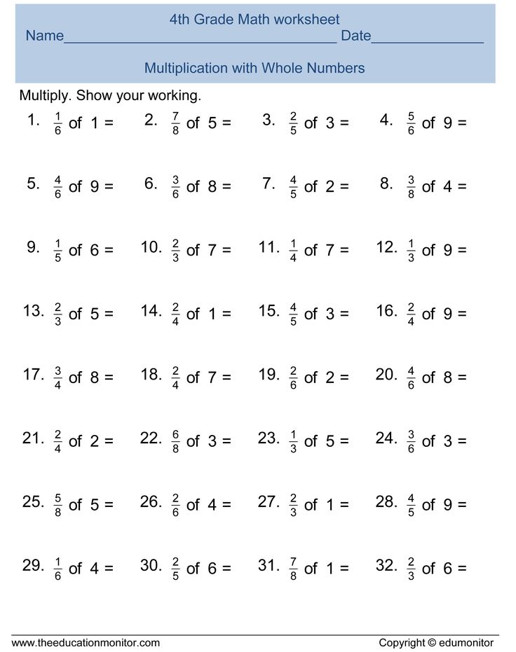 Free Printable Worksheets for 4th Grade | 4th grade math ...