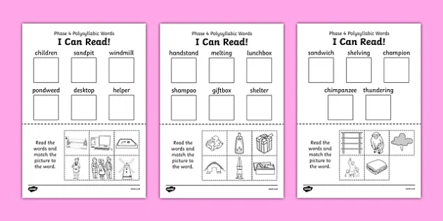 I Can Read Phase 4 Polysyllabic Words Worksheet / Worksheet