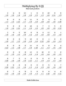 multpacation sheets 0 12