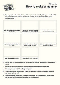mummies in the morning worksheet