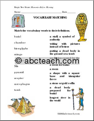 Mummy Sorting Nouns: Person, Place, or Thing with Mummies In the ...