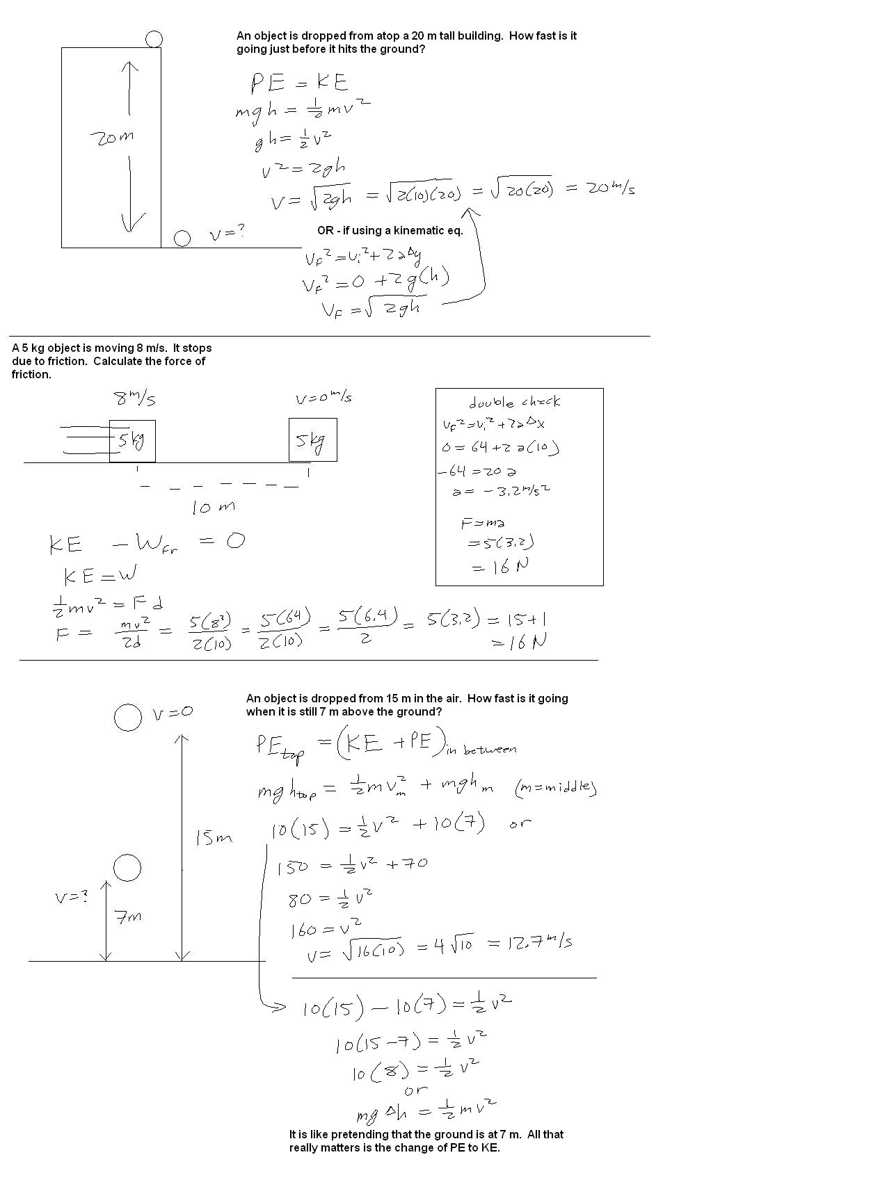 Mr Murrays Website Work and Energy Notes