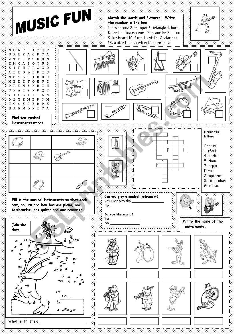 Music fun - ESL worksheet by sazzag