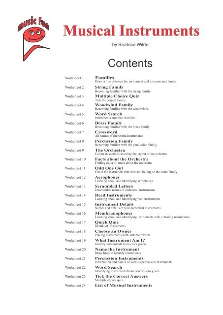 music fun worksheet