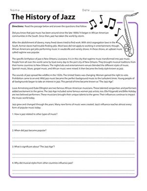 music history worksheet pdf