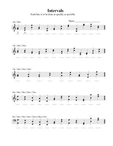 Music Intervals Lesson Plans &  Worksheets | Lesson Planet