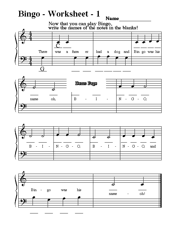 music sheets printable activity