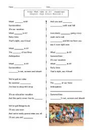 music worksheet for high school