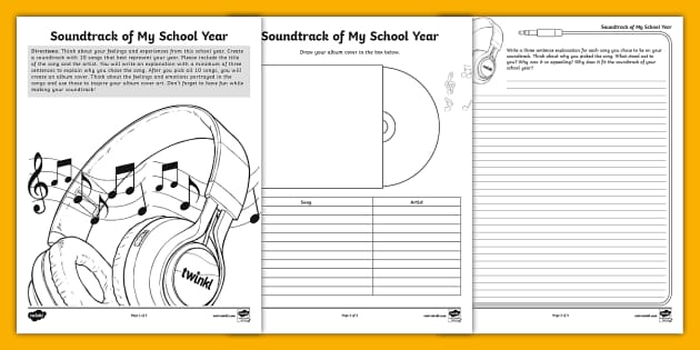 music worksheet middle school