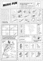 music worksheet middle school