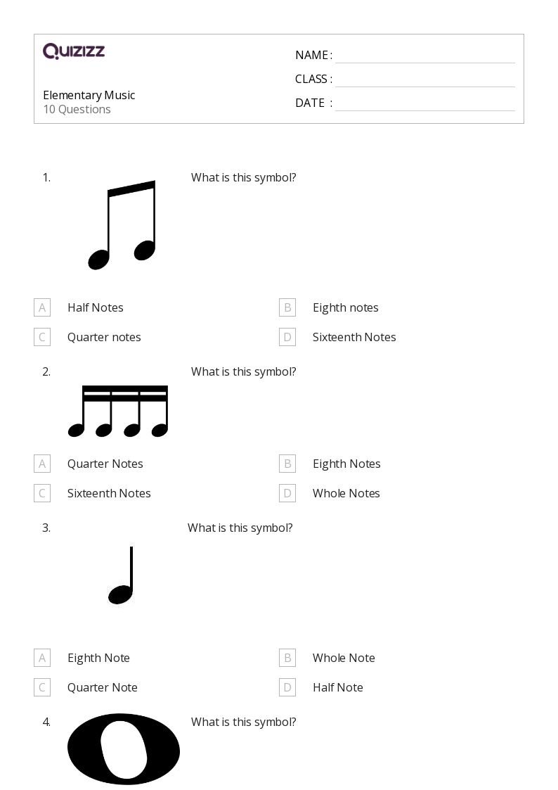 Elementary Music Worksheets for young children | The Fun Music Company