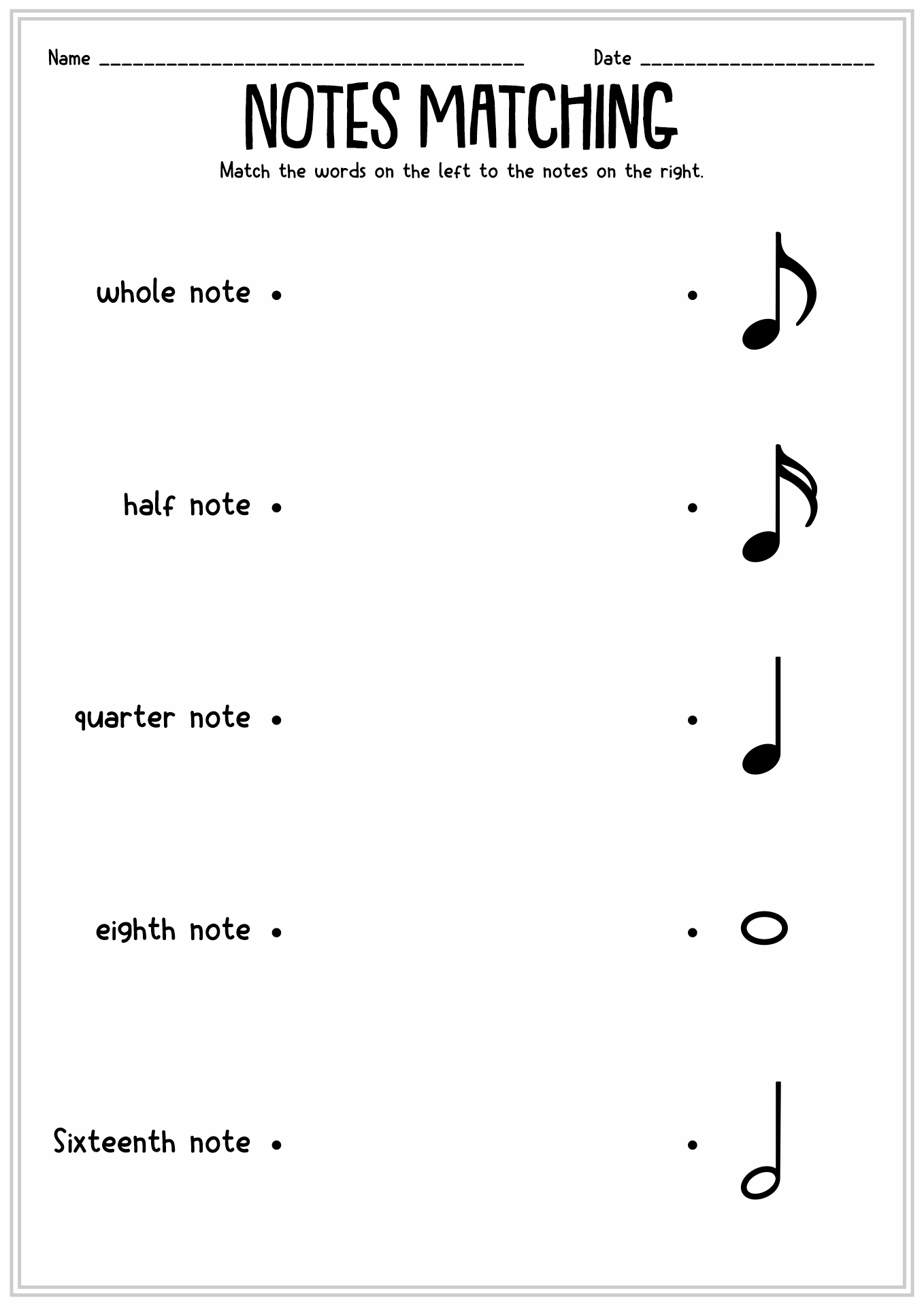 11 Music Theory Worksheets Note Value - Free PDF at worksheeto.com