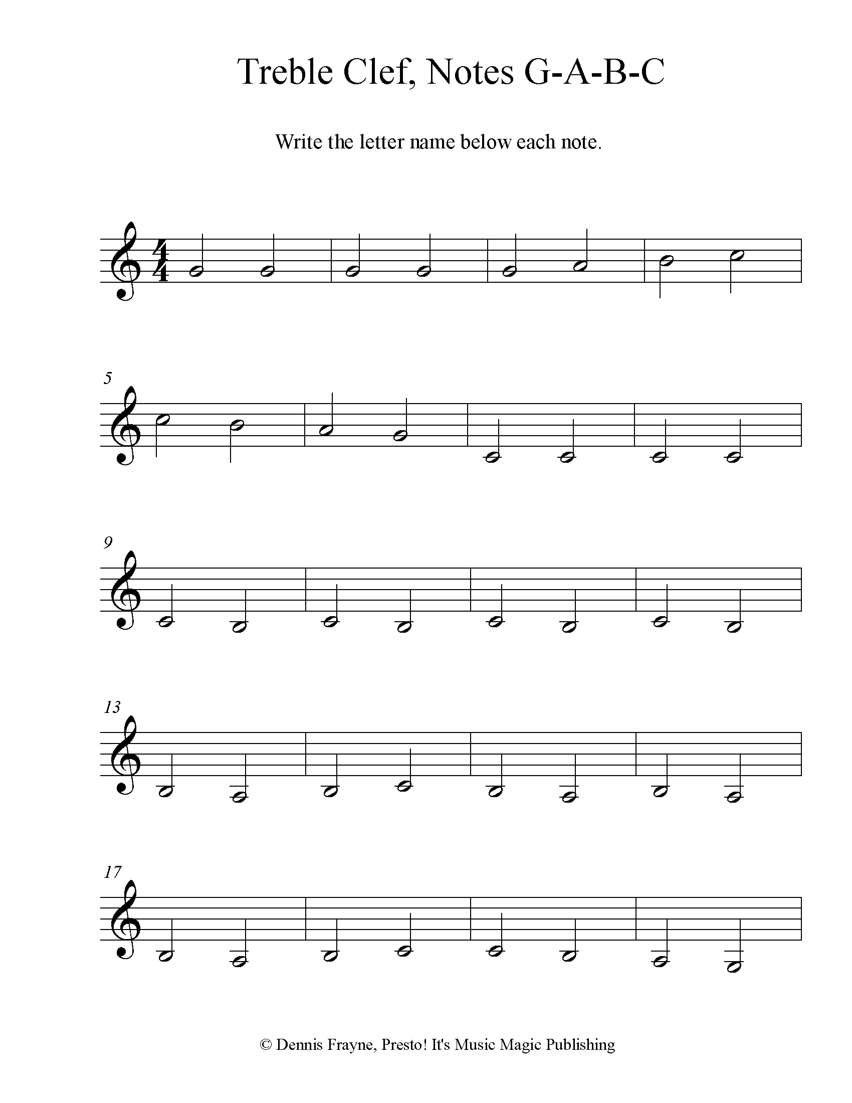 musical note worksheet