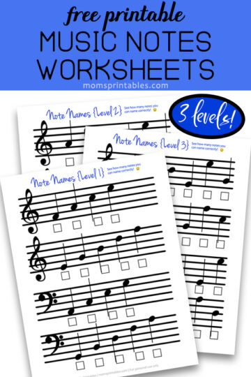 Free Printable Music Notes Worksheets - Moms Printables