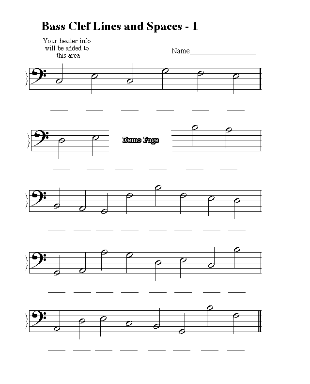 musical notes worksheet printable