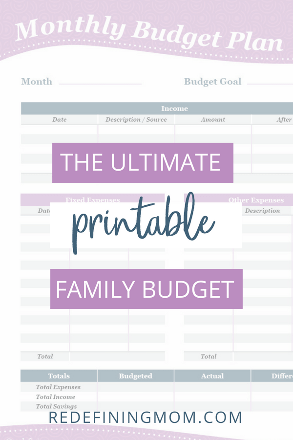 my budget worksheet