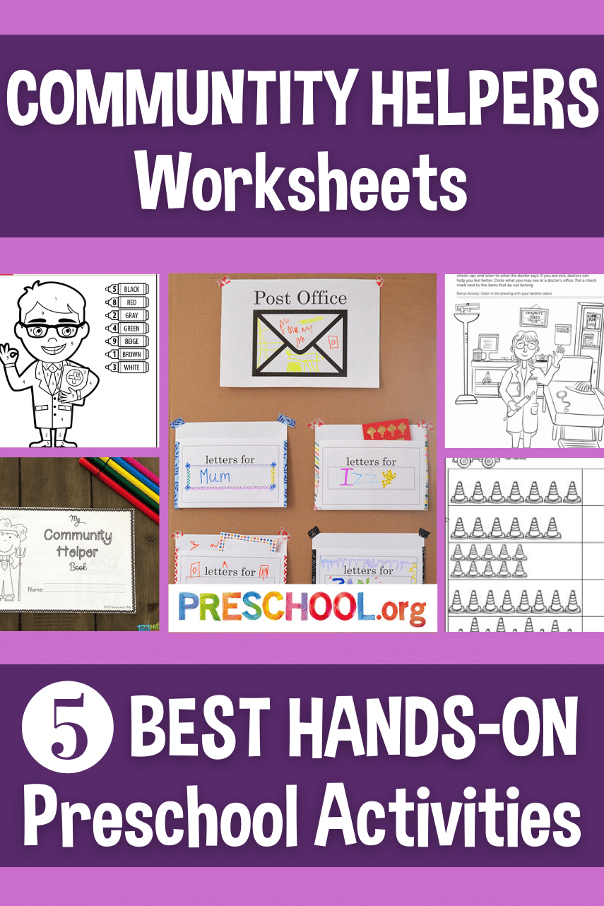 The 5 Best WORKSHEETS for COMMUNITY HELPERS Preschool Theme ...