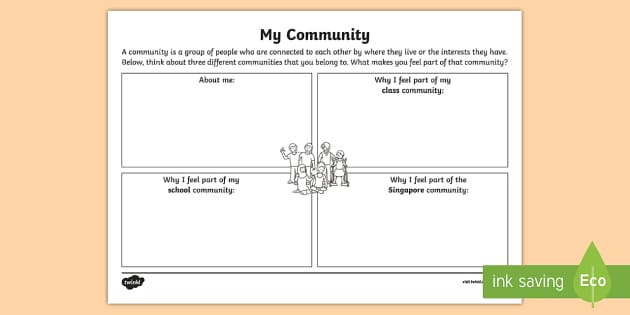 My Community Worksheet / Worksheet (Lehrer gemacht) - Twinkl