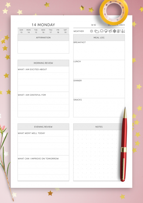 Daily Planner Templates - Download PDF