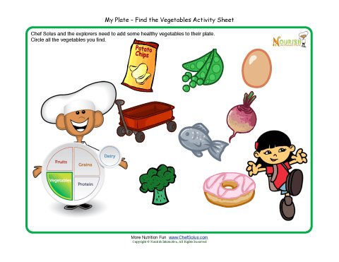 my food plate worksheet