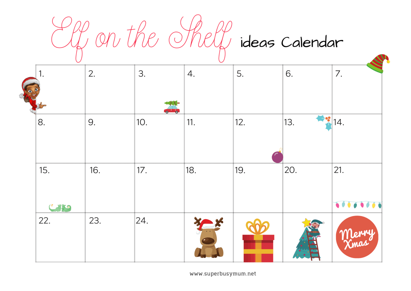 my froggy stuff printables calendar
