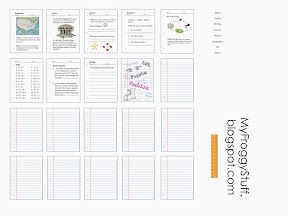 my froggy stuff printables folders
