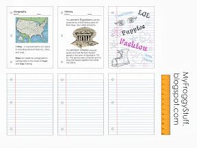 my froggy stuff printables folders