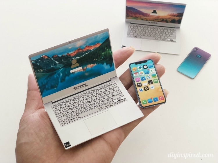 DIY Doll Cell Phones and Laptops - DIY Inspired