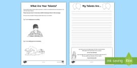 My Gifts and Talents Catholic Worksheet - CfE (teacher made)