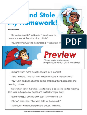 3rd The Wind Stole My Homework | PDF